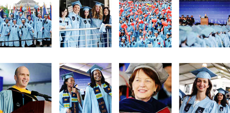 Bottom left: Class Day Speaker Ben Horowitz ‘88CC, cofounder of VC firm Andreessen Horowitz; Bottom, third from left: Dean Mary C. Boyce. 