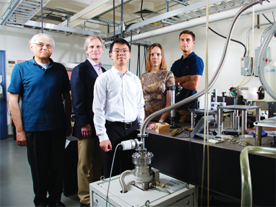  The Artificial Graphene team—Diego Scarabelli, Yuliya Kuznetsova, Sheng Wang, Shalom Wind, and Aron Pinczuk.