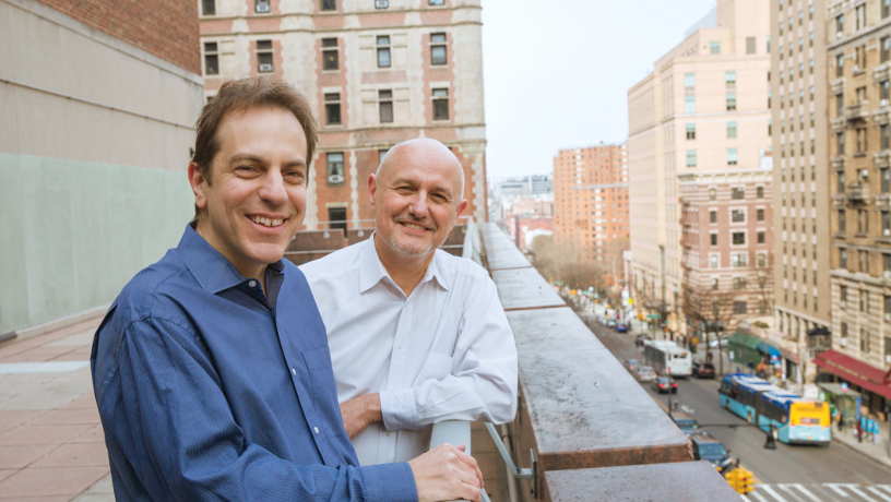 Prof. Gil Zussman and Prof. Zoran Kostic on the Engineering Terrace.