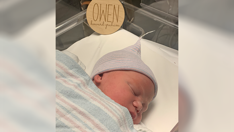 Lauren Pully's son, Owen Graham